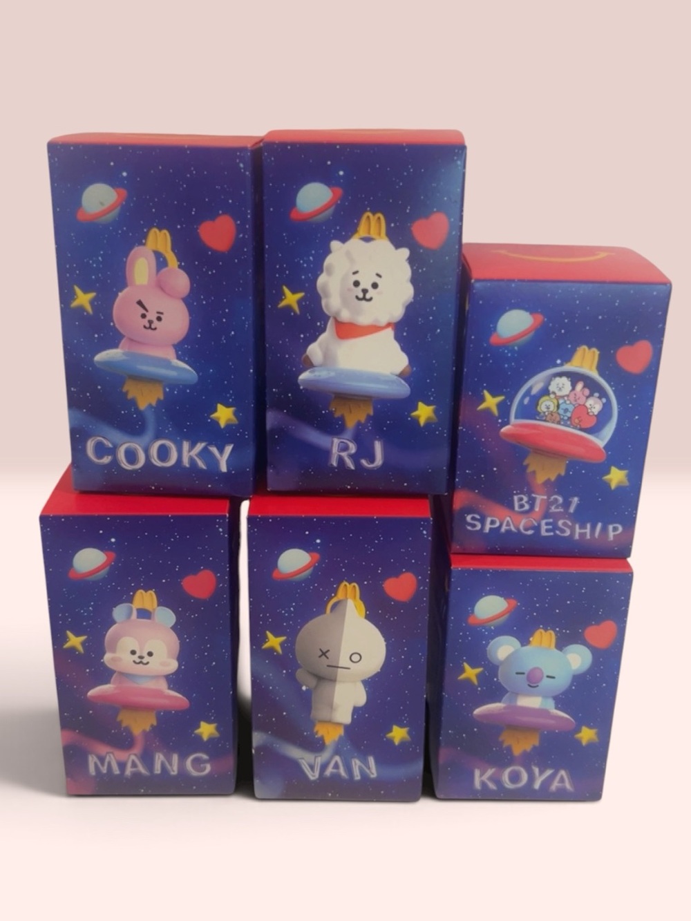 McDonald’s BT21 Space Toys Complete 6 Pc Bundle – New Sealed